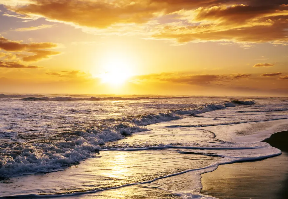 San Diego beach at sunset