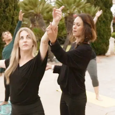 Villa Oasis yoga session with the private instructor